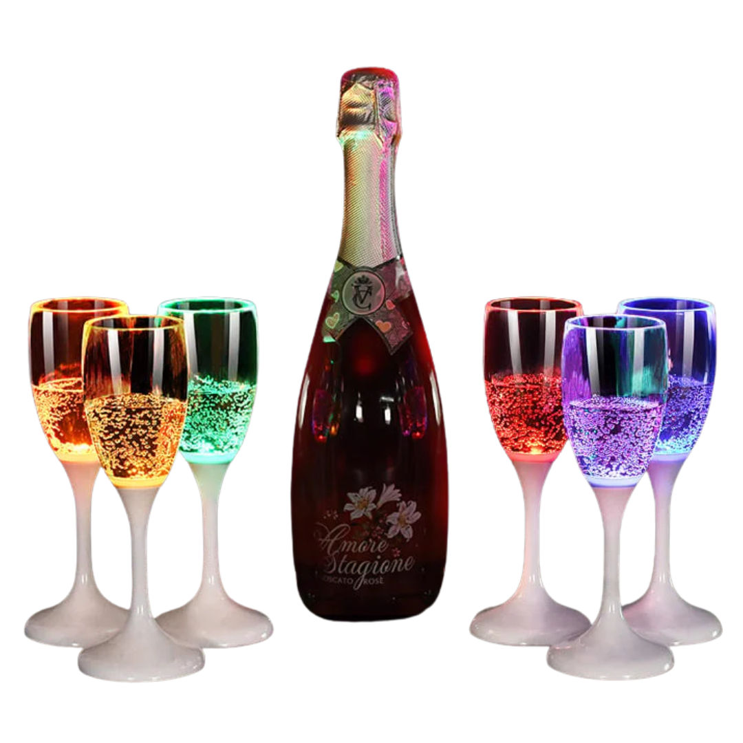 LED Weingläser & Becher | Farbwechsel | Flüssigkeitsaktiviert | Wiederverwendbar