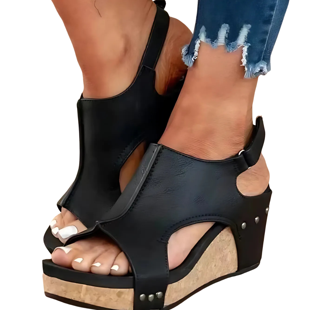 Damen Sandalen | Orthopädisches Fußbett | Breite Riemen & Extra Halt | Rutschfeste Sohle