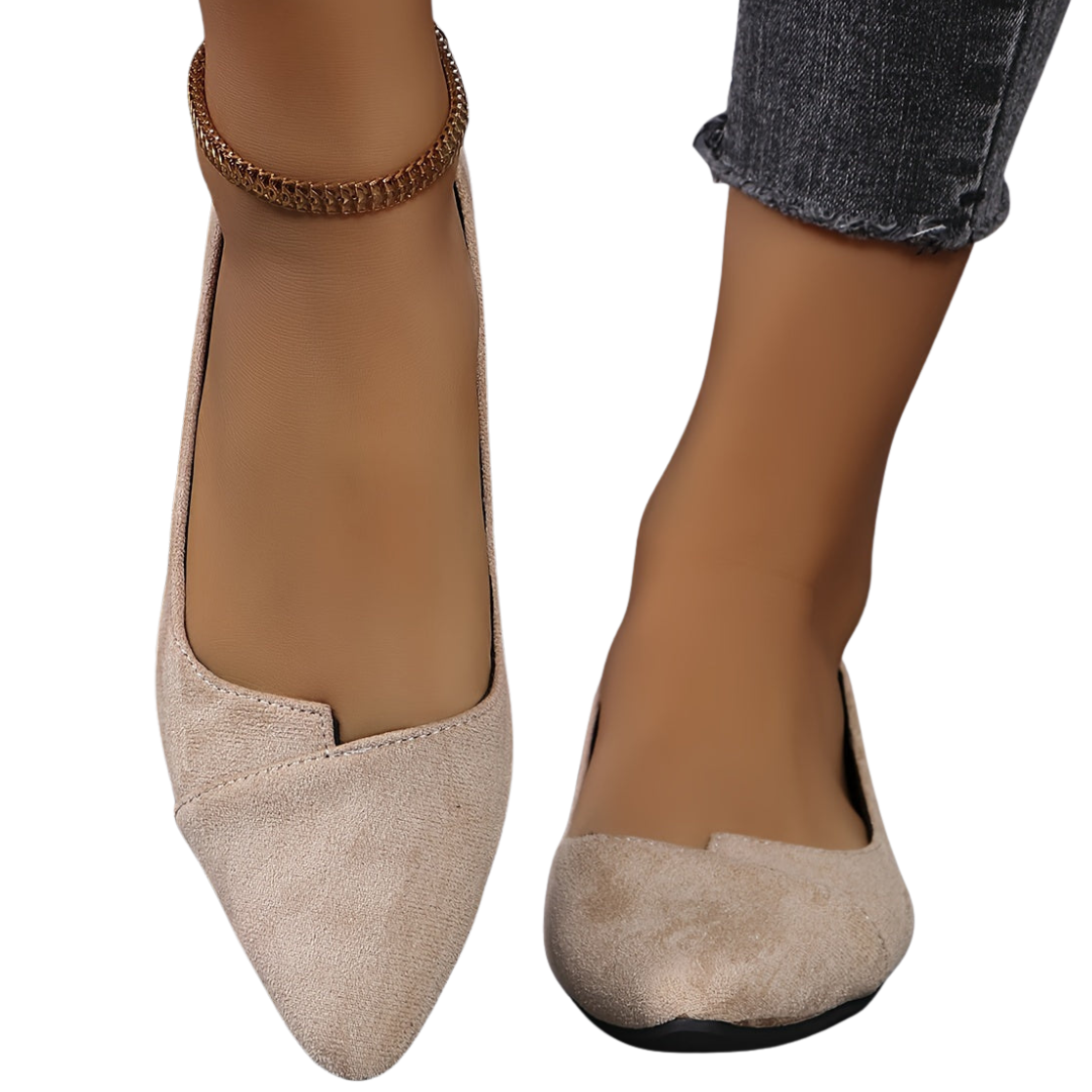 Damen Ballerinas | Elegantes Design | Komfortsohle | Weiches Kunstleder | Rutschfest