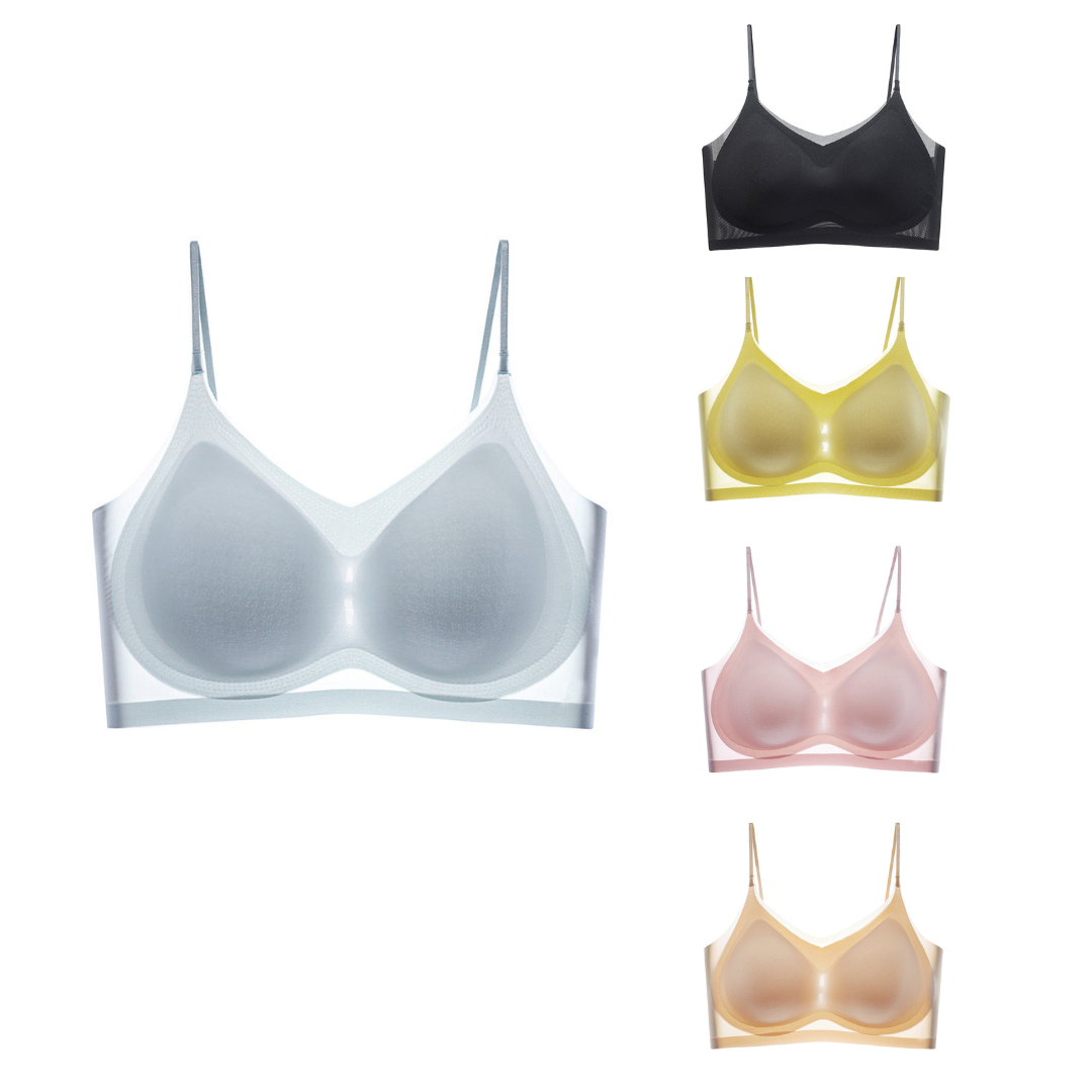 Damen Komfort-BH ohne Bügel | Atmungsaktiv & Unsichtbar unter Kleidung | Kühlendes Sommerdesign mit Soft-Pads