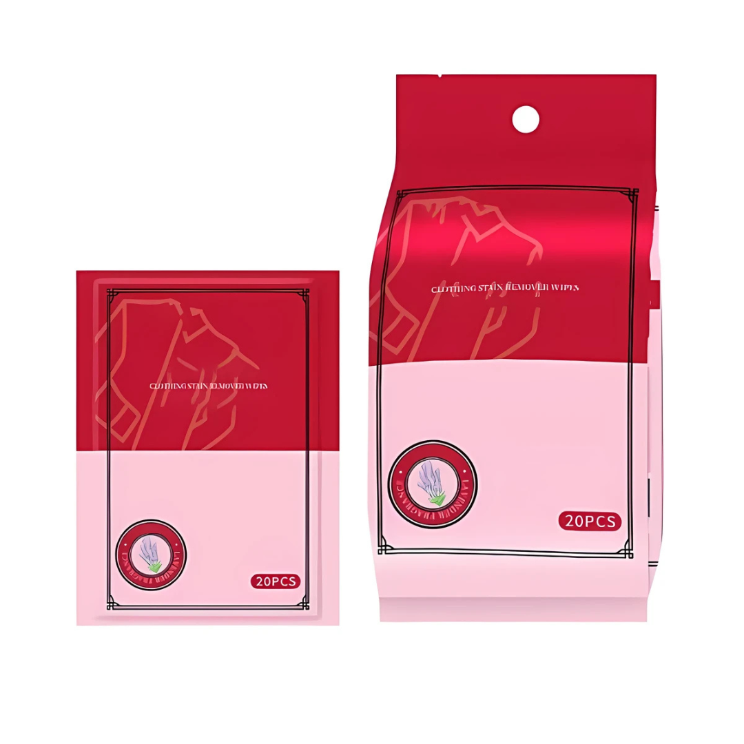 Fleckenentferner Tücher | Sofort Wirkung | Für unterwegs & zuhause | Erfrischender Blumenduft