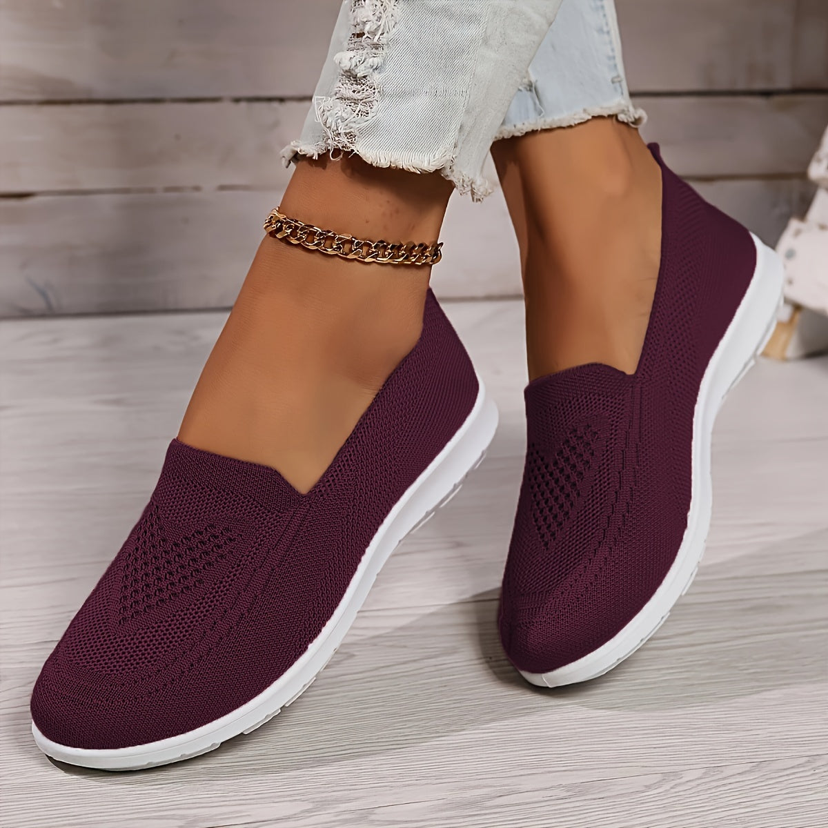 CloudEase™ – Elegante Slip-On Damen Sneaker mit Komfortsohle