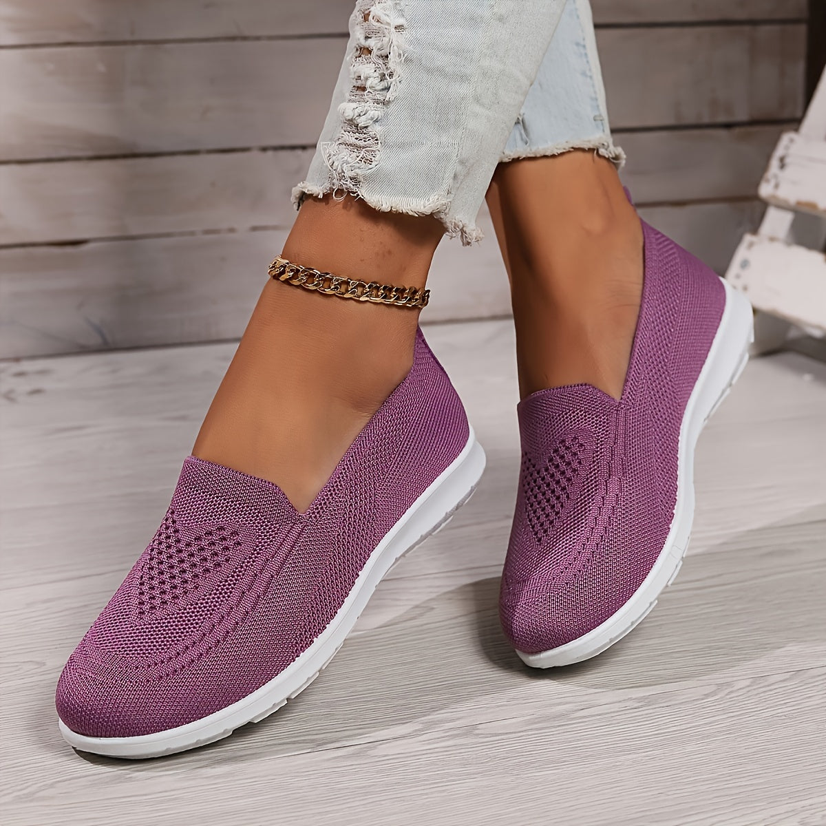 CloudEase™ – Elegante Slip-On Damen Sneaker mit Komfortsohle