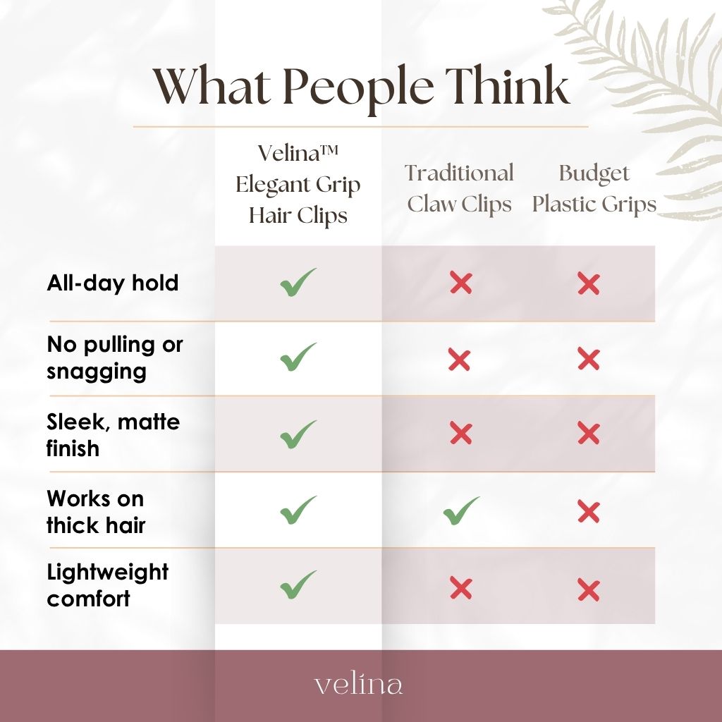 Haarklammer Damen | Flaches, schmerzfreies Design | Fester Halt ohne Zwicken