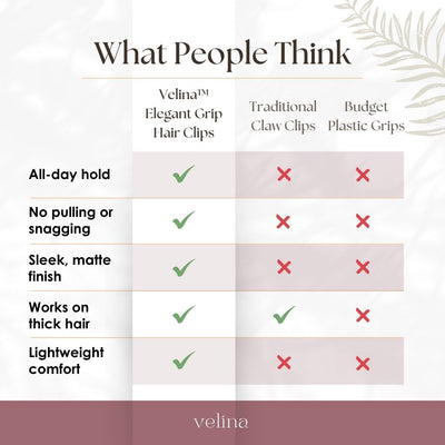 Haarklammer Damen | Flaches, schmerzfreies Design | Fester Halt ohne Zwicken