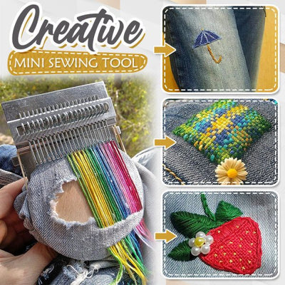 EinfachNähen™ Mini DIY Nadel und Faden Weben Gerät