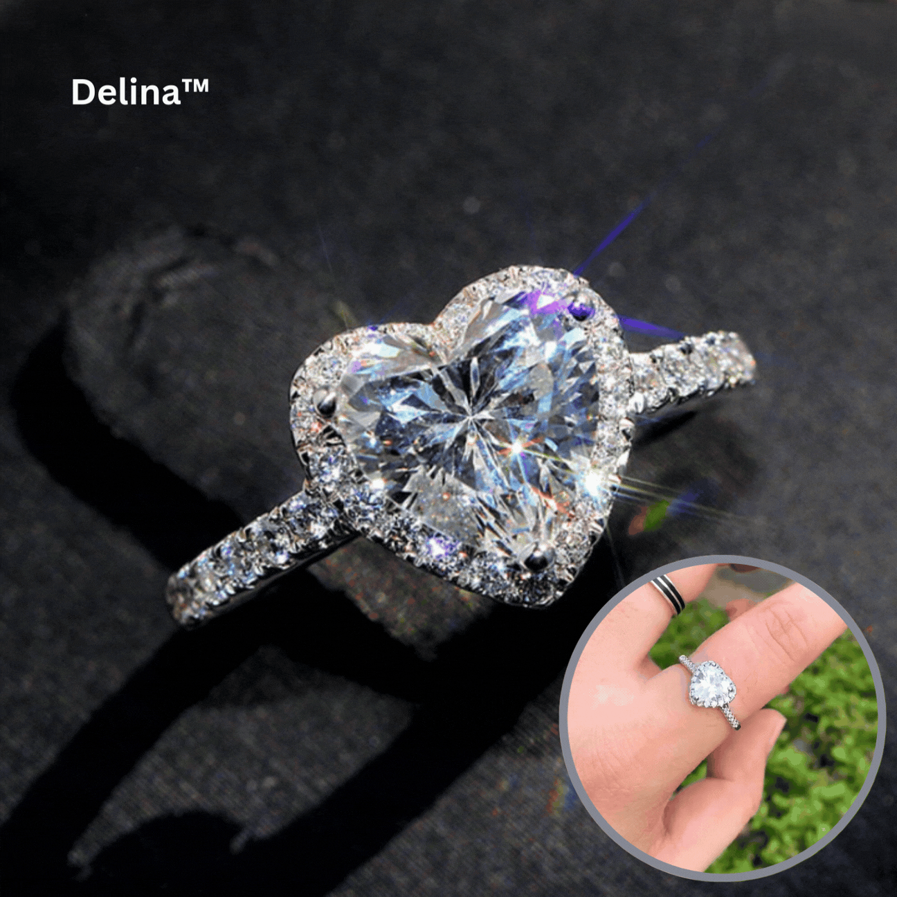 Delina™ Romantisch Luxuriöser Funkelnder Ring
