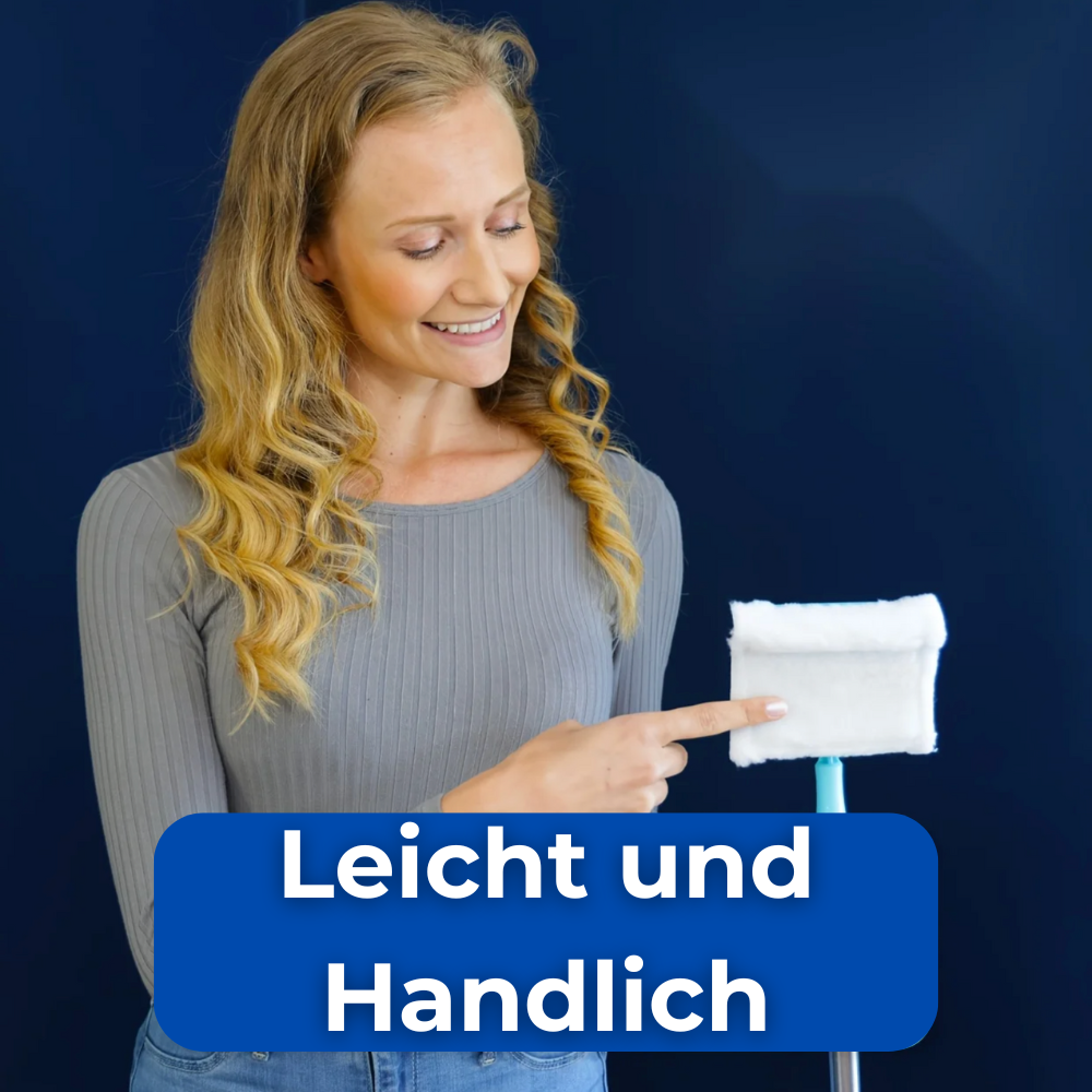 Reinigungsmopp mit flexiblem Griff | 360° verstellbarer Wischer | Für Ecken, Sockelleisten & schwer erreichbare Stellen