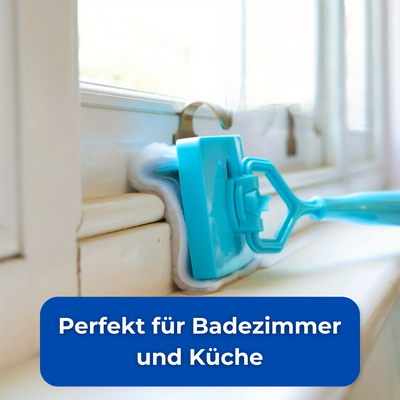 Reinigungsmopp mit flexiblem Griff | 360° verstellbarer Wischer | Für Ecken, Sockelleisten & schwer erreichbare Stellen