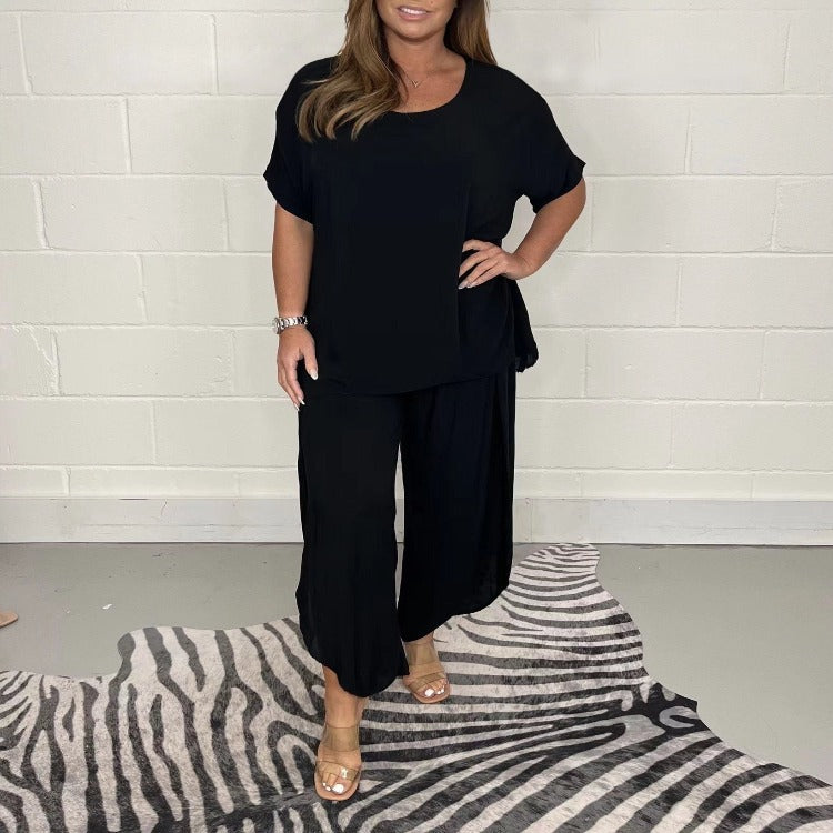 Sol | Damen Lässig Hose & Oberteil Satz | Zweiteilig