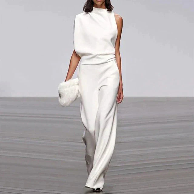 Ärmelloser Jumpsuit Mit Weitem Bein Für Damen | Schick
