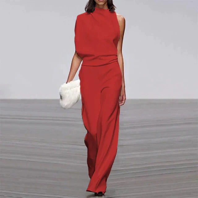Ärmelloser Jumpsuit Mit Weitem Bein Für Damen | Schick