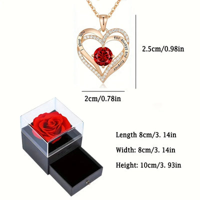 Kette mit Rosen-Geschenkbox