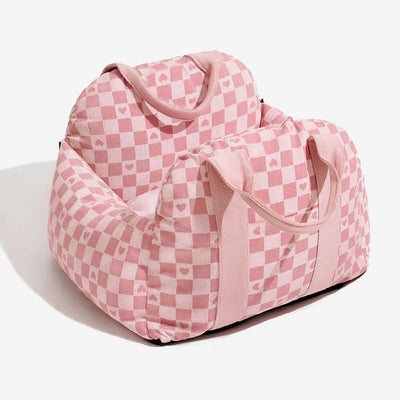 Hund Autositz & Bett | Sicherheitsgurt & Verstellbare Leine | Abnehmbarer Bezug & Rutschfester Boden | Für Auto & Zuhause