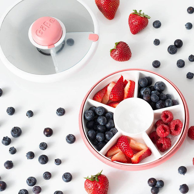 Snackbox für Kinder mit 5 Fächern | Drehbarer Snackspender | Auslaufsicher & BPA-frei