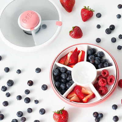 Snackbox für Kinder mit 5 Fächern | Drehbarer Snackspender | Auslaufsicher & BPA-frei