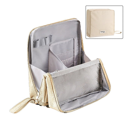 Kosmetiktasche | Wasserdicht Reise-Organizer mit Fächern & Bürstenschutz