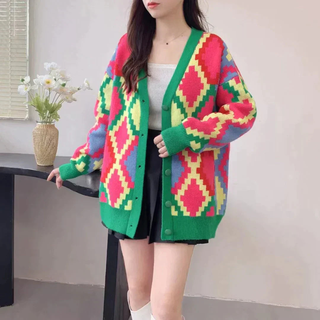 Charlotte | Bunte Strickjacke