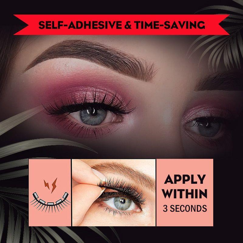 WimpernGlam™ Wiederverwendbare selbstklebende Wimpern