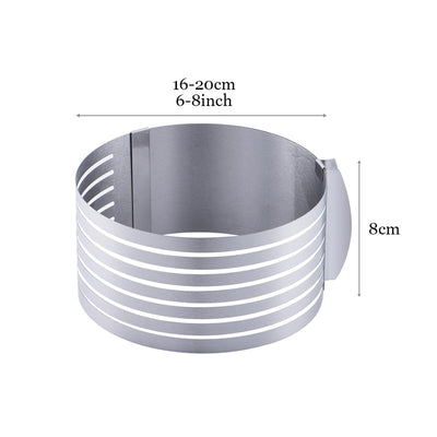 Verstellbarer Tortenschneider aus Edelstahl | Präzise Kuchenschichten | Für Ø 15–30 cm Torten