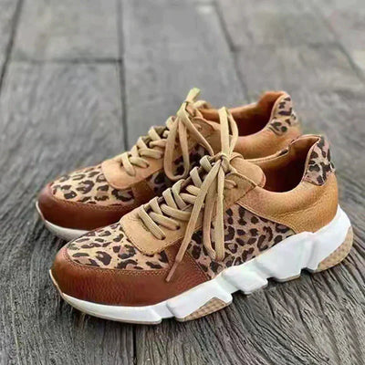 Crissa | Trendy Leopard Print Design Damen Turnschuhe