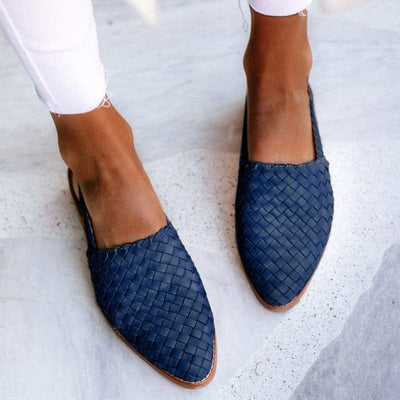 Linovero | Geflochtene Leder-Slipper mit mandelförmiger Spitze
