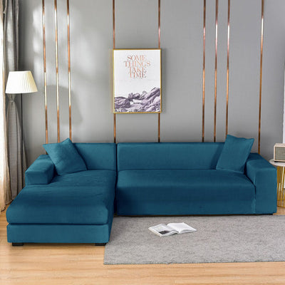SofaRüstung™ Elastischer Sofabezug aus Samt