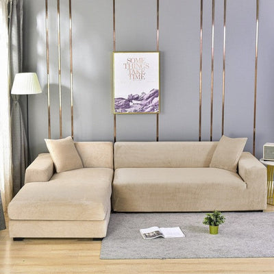 SofaRüstung™ Elastischer Sofabezug aus Samt
