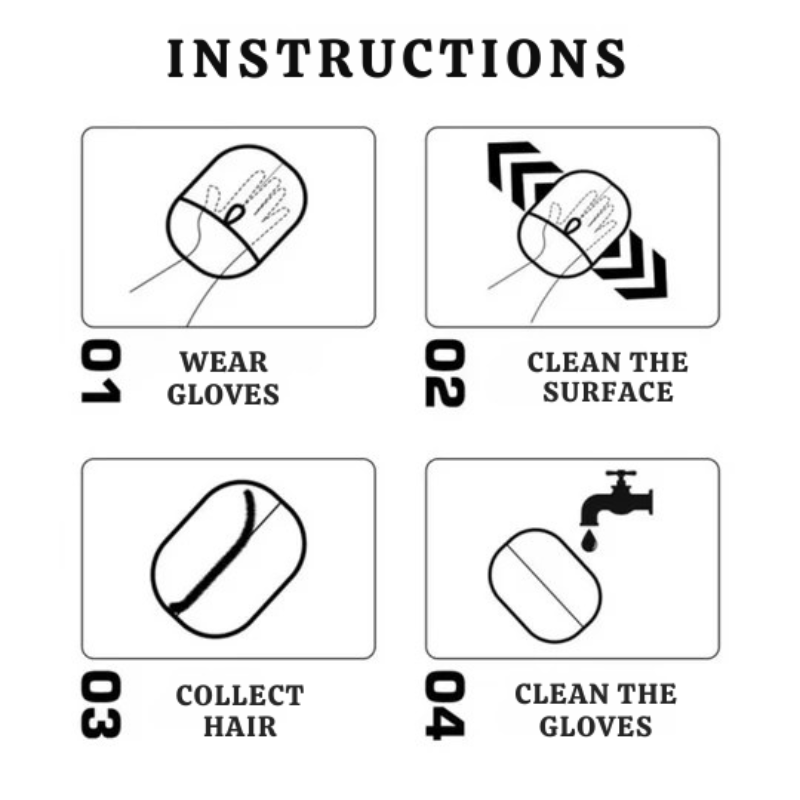 Tierhaar-Reinigungshandschuh | Wiederverwendbar & Chemiefrei | Mühelose Haarentfernung