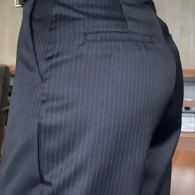 Damen Gestreifte Business Anzughose - Elegant & Modern