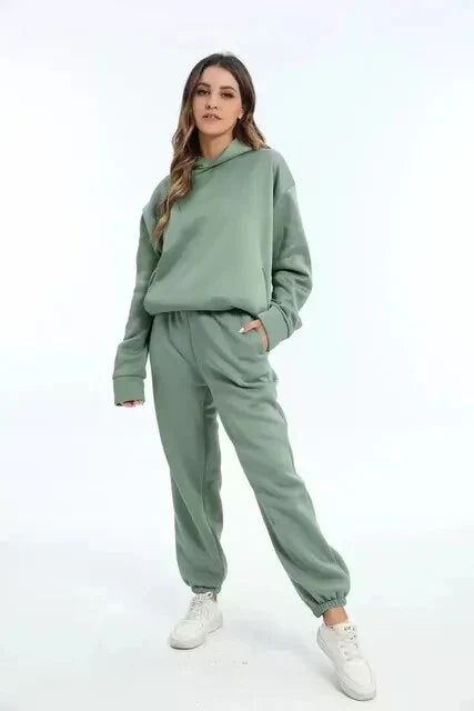 Tracey - Farbenes set aus Kapuzenpullover und Jogginghose für Damen