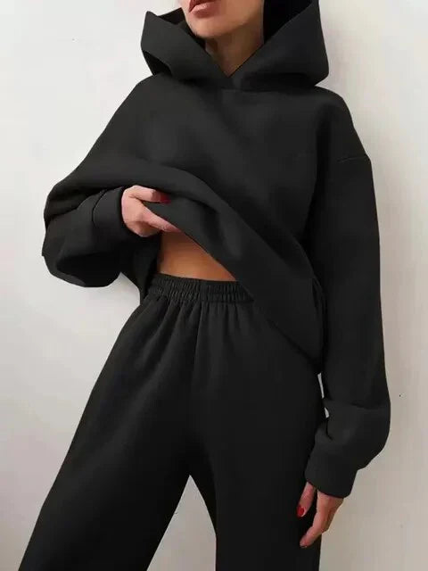 Tracey - Farbenes set aus Kapuzenpullover und Jogginghose für Damen