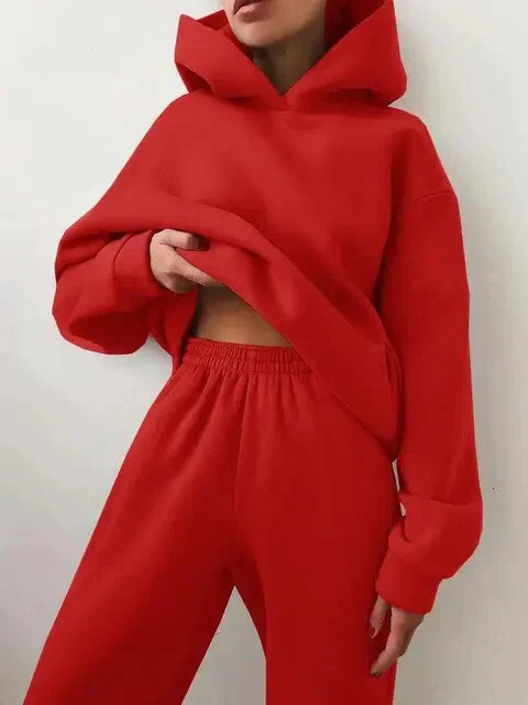 Tracey - Farbenes set aus Kapuzenpullover und Jogginghose für Damen