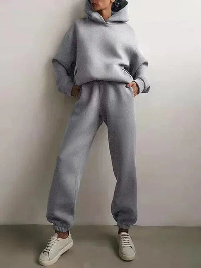 Tracey - Farbenes set aus Kapuzenpullover und Jogginghose für Damen