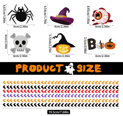 SchrecklicheStrohhalme™ Halloween Horror Papierstrohhalme (24 Stück)