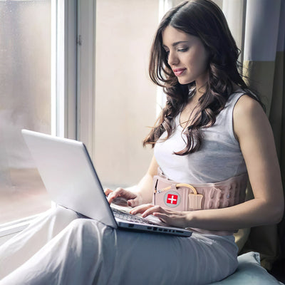 Lendenwirbel-Stützgürtel | Rückendehngürtel mit Luftdruck & Dekompression | Schmerzlinderung & Haltungskorrektur