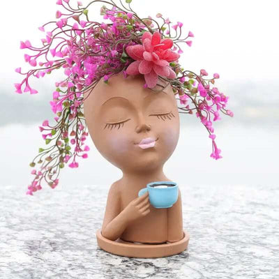 LadyCafe – Moderne Vase aus Künstlerischem Harz