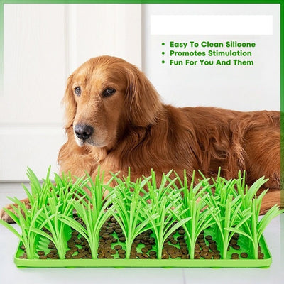 Langsamer Tierfutterspender Matte | Silikon Futterunterlage mit Saugfüßen | Fördert langsames Fressen & mentale Stimulation