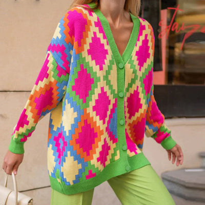 Charlotte | Bunte Strickjacke
