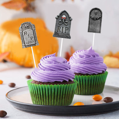 GespenstischeAufsätze™ Tombcake Halloween Cupcake-Aufleger