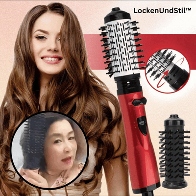 LockenUndStil™ 3-in-1-Ratschen-Hairstyler-Bürste