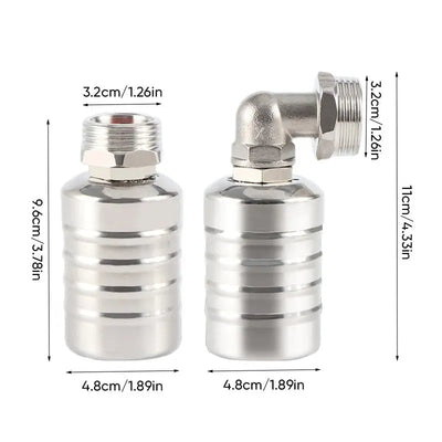 Mini Schwimmerventil Edelstahl | Automatische Wasserregulierung | Für Regentonnen & Wassertanks