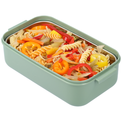 Lunchbox mit Suppenschale | Bento Box Grün | Auslaufsicher & BPA-frei | Mit Besteck & Fächern | Für Kinder & Erwachsene