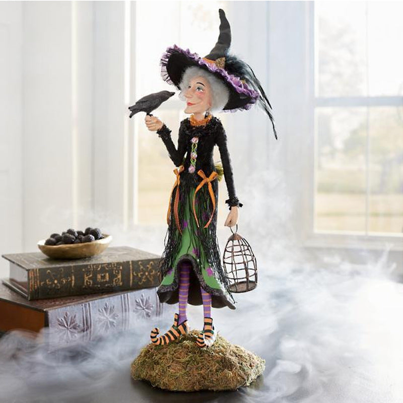 Halloween-Figurine | Handgemachte Hexendekoration | Harz