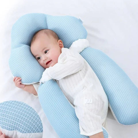 U-förmiges Babykissen | Ergonomische Kopfstütze | Atmungsaktive Baumwolle | Verstellbares Design