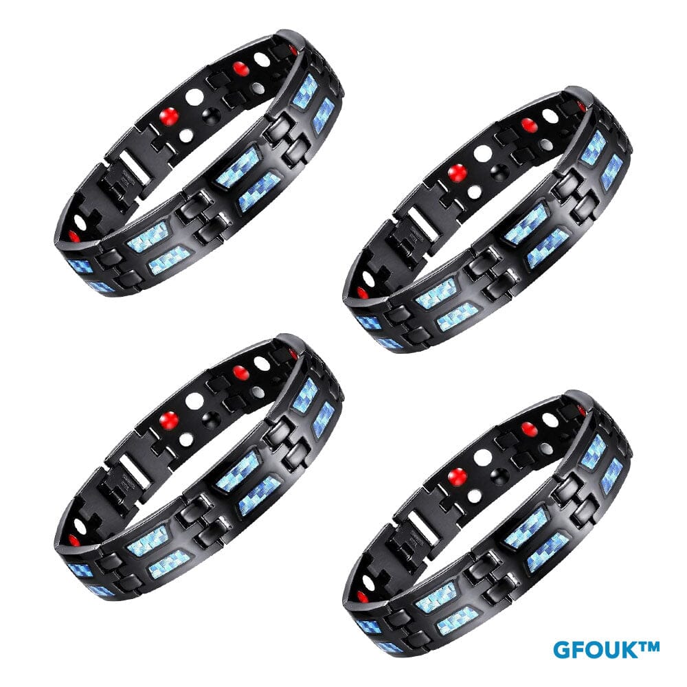 CarbonArmband™ Blauer Kohlenstoff TitanArmband
