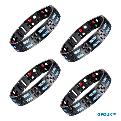 CarbonArmband™ Blauer Kohlenstoff TitanArmband