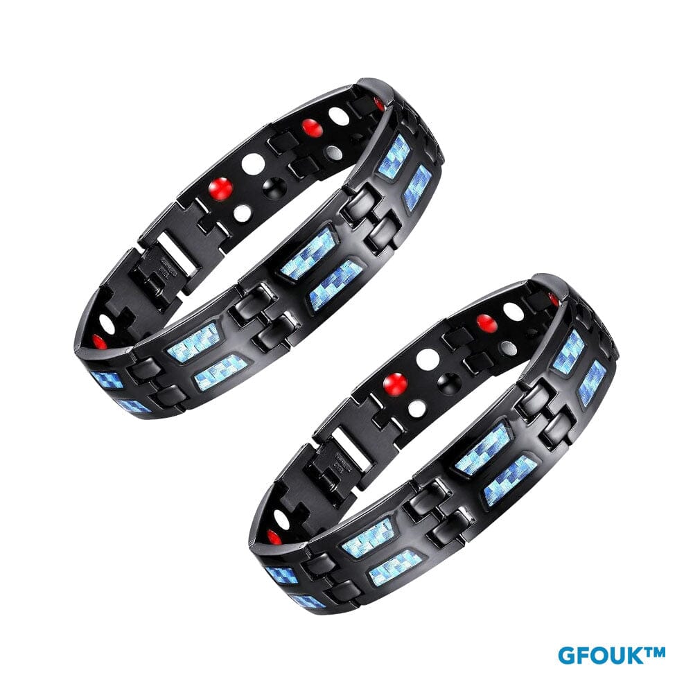 CarbonArmband™ Blauer Kohlenstoff TitanArmband