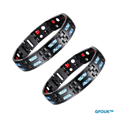 CarbonArmband™ Blauer Kohlenstoff TitanArmband