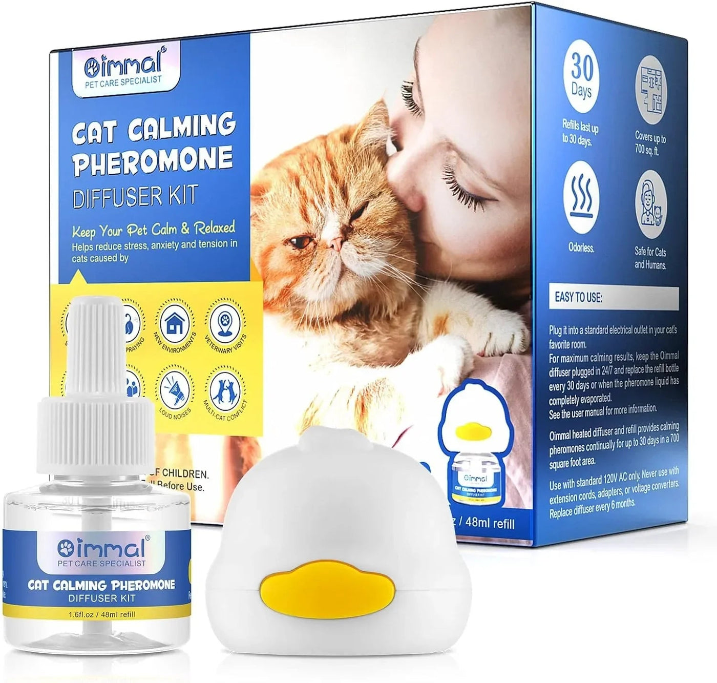 Beruhigungsset für Katzen | Pheromon-Diffusor | Reduziert Stress, Kämpfe & Markierverhalten